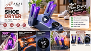 Smart Shoe Dryer | UV Deodorizing, Antibacterial, Multi-speed Timing Contro,l Home Dryer Disinfectant