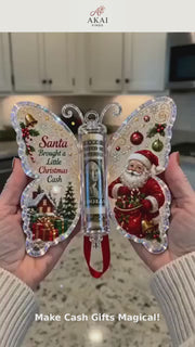 Christmas Cash Gift Butterfly Ornament – Creative Money Holder for Christmas Trees